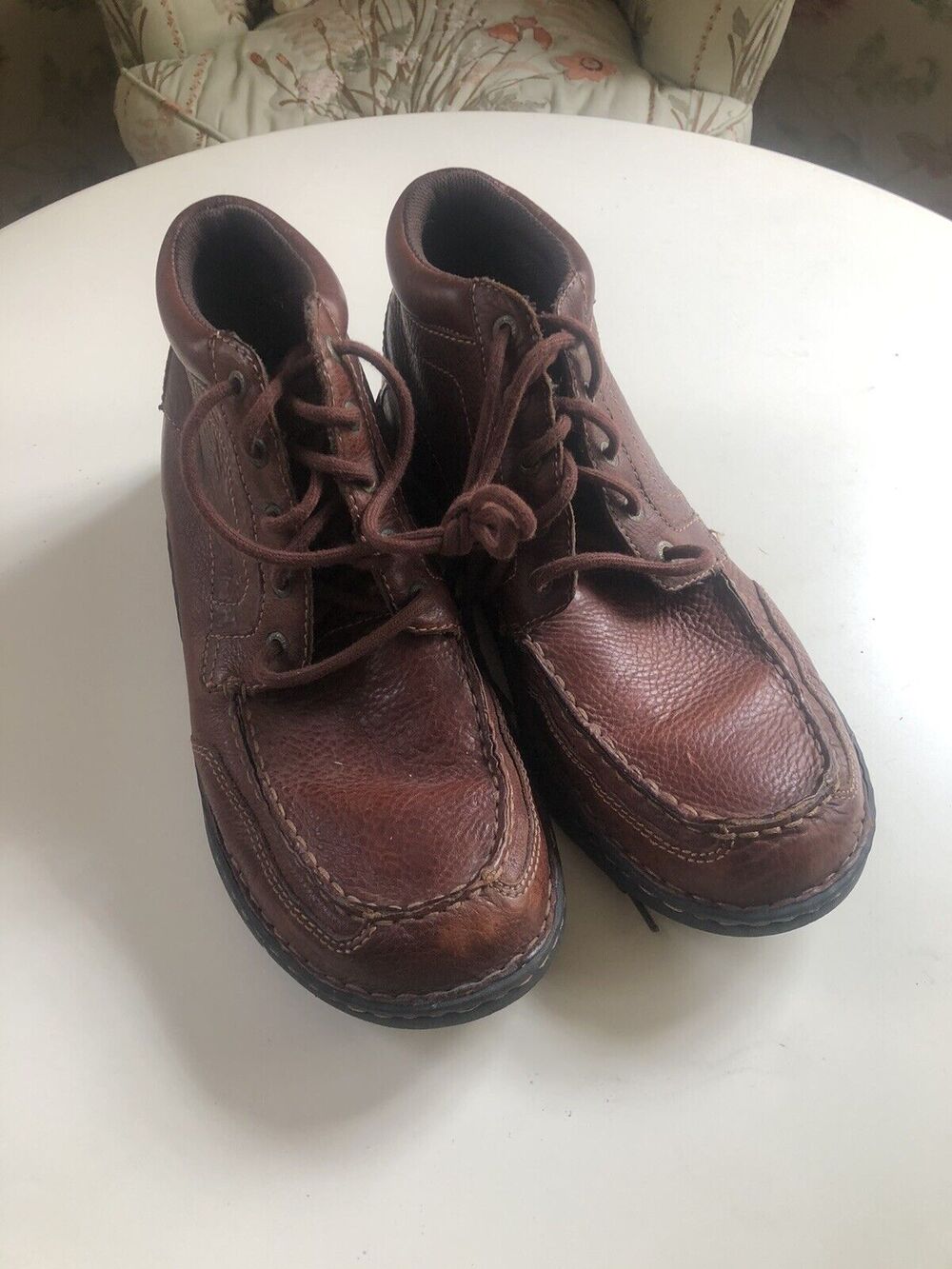 Columbia Men s Wayne Chukka Leather Boots Moc Toe Mid BM2448-628 Brown Size 11.5